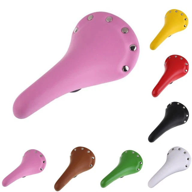 Selle De Vélo Cuir PU 28cm – Coussin Antivol Pour Bicyclette Fixie / Piste