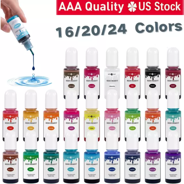 Epoxy Resin Pigment Liquid-20 Colors Translucent Non-Toxic Epoxy
