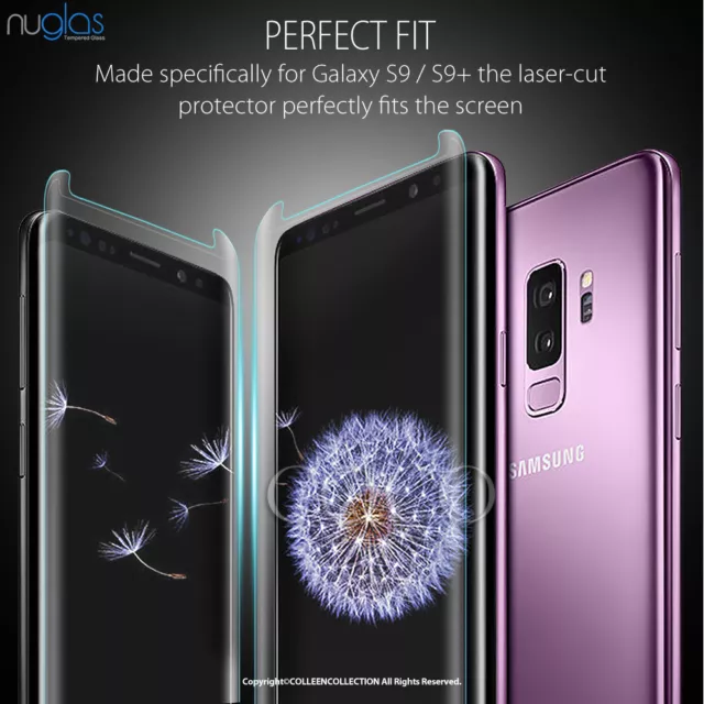 NUGLAS Tempered Glass Screen Protector For Samsung Galaxy S9 S8 Plus Note 9 8 S7 3