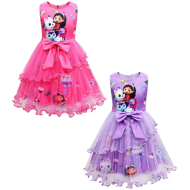2023 Abito principessa tutù per bambine casa delle bambole Gabby abbigliamento abito da festa in pizzo