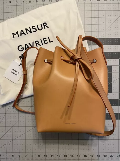 MANSUR GAVRIEL Mini Mini Leather Bucket Bag MSRP$495 in Biscotto