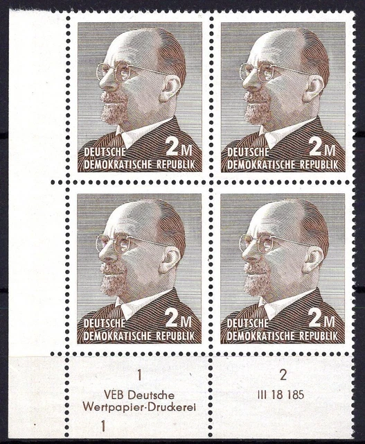 DDR 1969 Mi.Nr. 1482a ** postfrisch Eckrand mit DV Druckvermerk FN 1