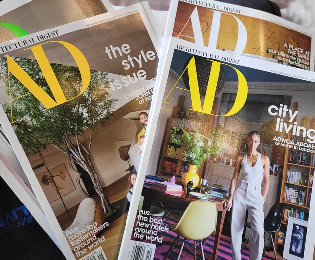 ARCHITECTURAL DIGEST MAGAZINE LOT OF 4 issues (Sep Oct, Nov 2023 and