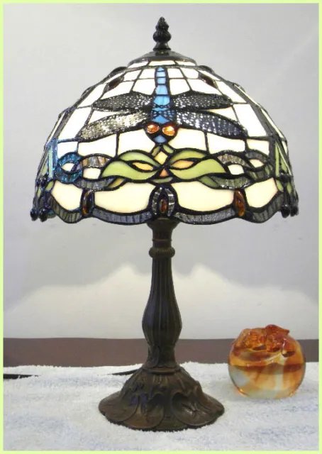 Edel Tiffany Lampe Tiffanylampe Nacht Tischlampe Libelle  440/GN198