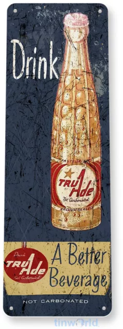 TIN SIGN TruAde Cola Soda Beverage Kitchen Rustic Cola Metal Decor B848