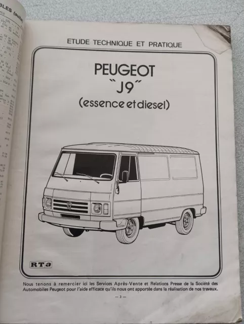 Rta Revue Technique Automobile Étude N420 Peugeot J9 Essence Diesel