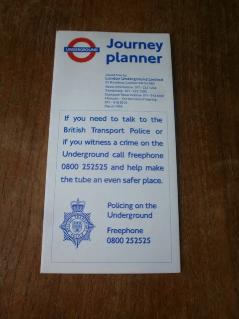 LONDON TRANSPORT UNDERGROUND Tube Map March 1992 £6.49 - PicClick UK