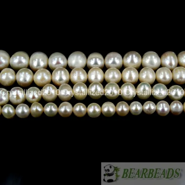 Natural White Freshwater Pearl Round Beads 5mm 6mm 7mm 8mm 9mm 10mm 11mm 16"