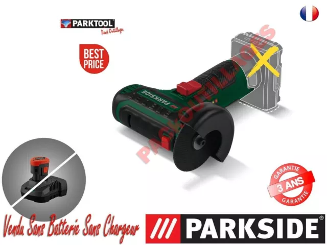 PARKSIDE® Meuleuse d'angle sans fil PWSA 12 C2, Sans Bat Ni Chargeur