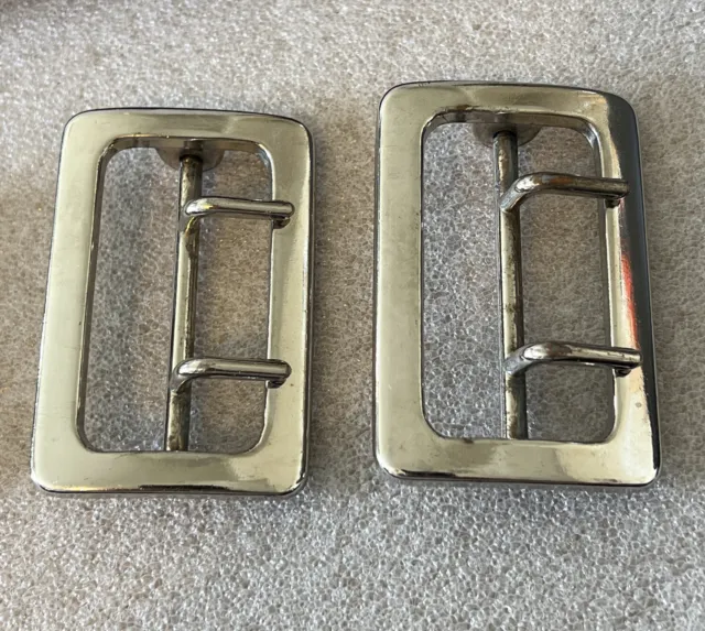 Lot of 2 Unbranded Unmarked Buckles For Duty Belt 2 1/4” EUC