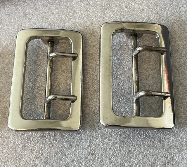 Lot of 2 Unbranded Unmarked Buckles For Duty Belt 2 1/4” EUC