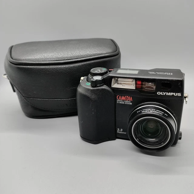 Olympus Camedia C-3030 3.3MP Compact Digital Camera Black Tested