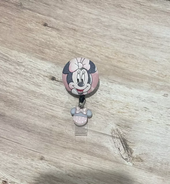 Minnie Mouse Rhinestone ID Badge Reel, Disney Badge Holder, Nurse