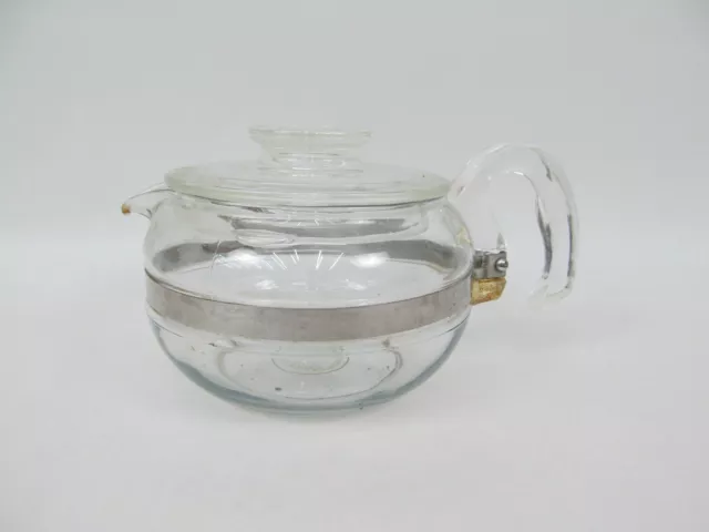 Vintage Pyrex 8336 Glass Flameware Tea or Coffee Pot Kettle