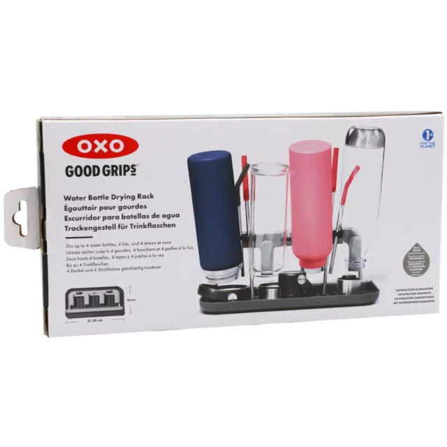 OXO Good Grips Water Bottle Drying Rack for 4 Units Rust Proof