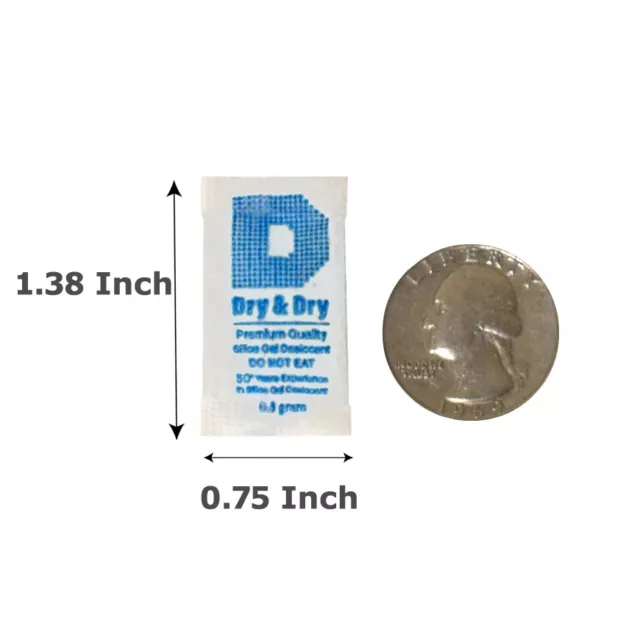 0.5(Half) gram X 10000 PK "Dry & Dry" Premium Silica Gel Packets - FDA Compliant