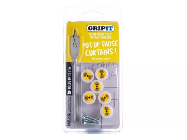 Gripit - Kit de rideaux, paquet de coques