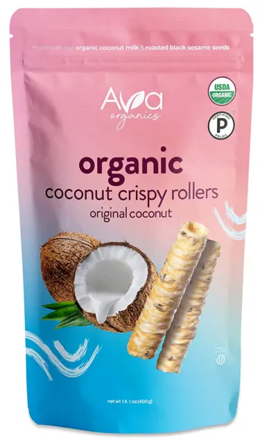 AVA Organics Organic Original Coconut Crispy Rollers 14.1 oz