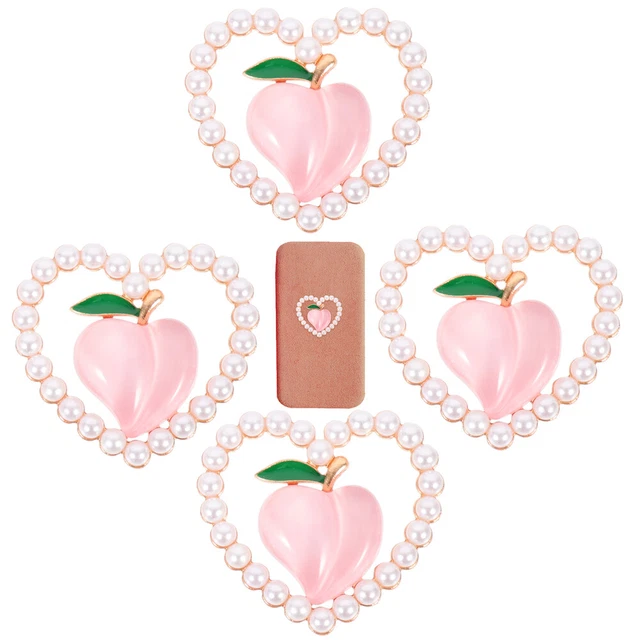 4 PIEZAS HÁGALO USTED MISMO -Accesorios de joyería hacer accesorios estilo corazón melocotón -accesorios