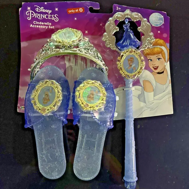 Disney Princess Cinderella Accessory Set - Includes Tiara, Wand, 1 Pair of Shoes