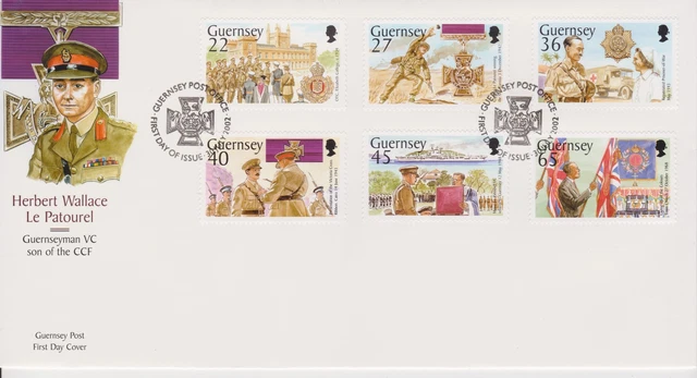 Unaddressed Guernsey FDC First Day Cover 2002 Herbert Wallace Le Patrourel