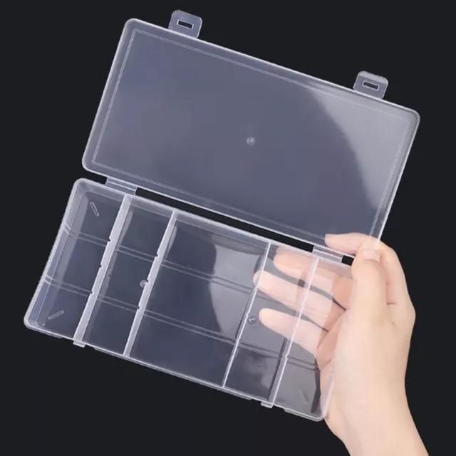 Rectangle Vertical 5 Grid Eyelash Extension Tool Storage Box With Cover