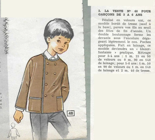 Patron De Couture Modes Et Travaux Décembre 1974 - Robe Pour Fille 6-8 Ans - Non Découpé, Occasion