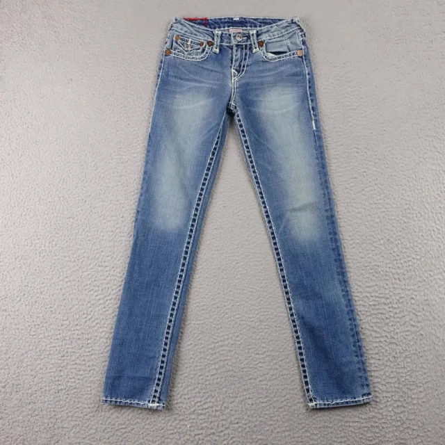 True Religion Julie Jeans  Girls Denim Blue Tag 12 measures Size 24x29