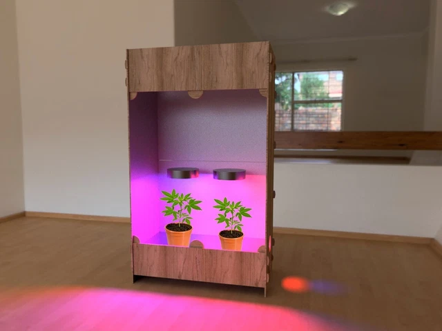Quick-assembly grow box two plants DXF SVG CDR file Vector for CNC Router Laser