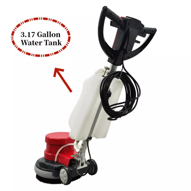 110V 17" Floor Scrubber Buffer Polisher Carpet Cleaner Waxing Brushing Machine