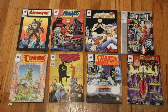 Lot of 8 VALIANT Comic Books - Shadowman - Bloodshot - Turok - Archer Armstrong