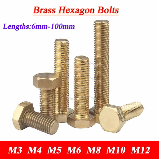 City Of Brass Dadi Esagonali In Ottone Massiccio - Assortimento Misure Metriche M4, M5, M6, M8, M10, M12, M16 Dadi Metrici In Ottone - Foto 7