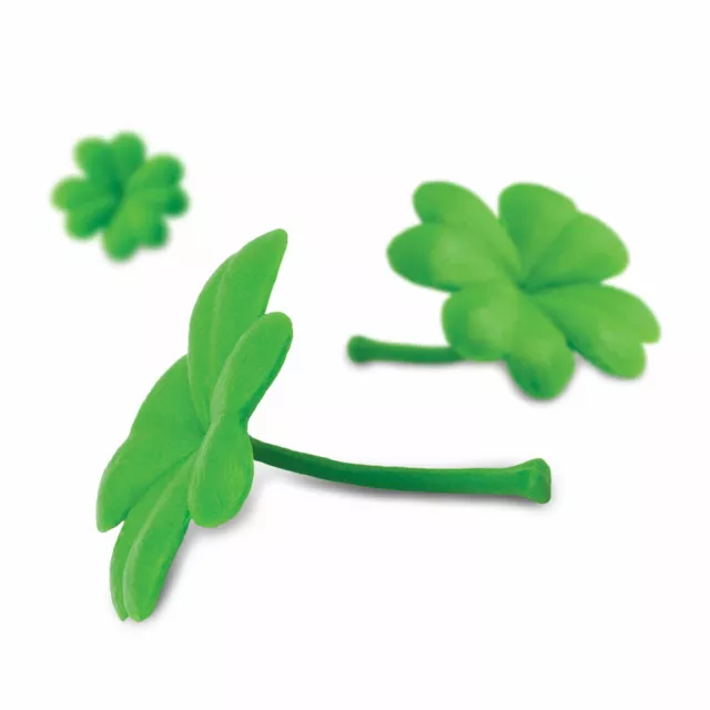Safari Ltd Four Leaf Clovers Lot Of 25 Good Luck Minis! #353522 Tiny 1" Long