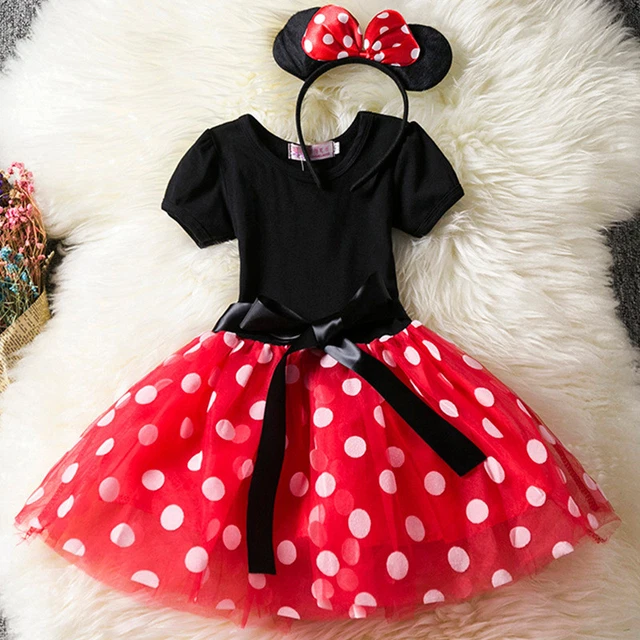 Nuovo set fascia abito tutù per bambina Minnie festa compleanno compleanno