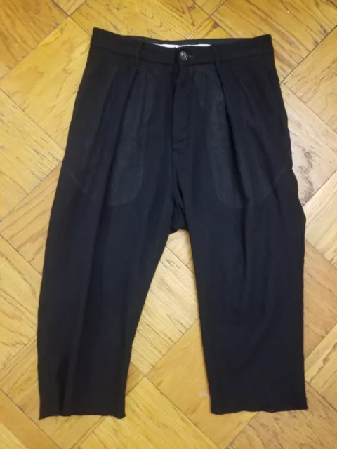 Rick Owens Black Lightweight Cropped Wool Dress Pants Easy Astaires