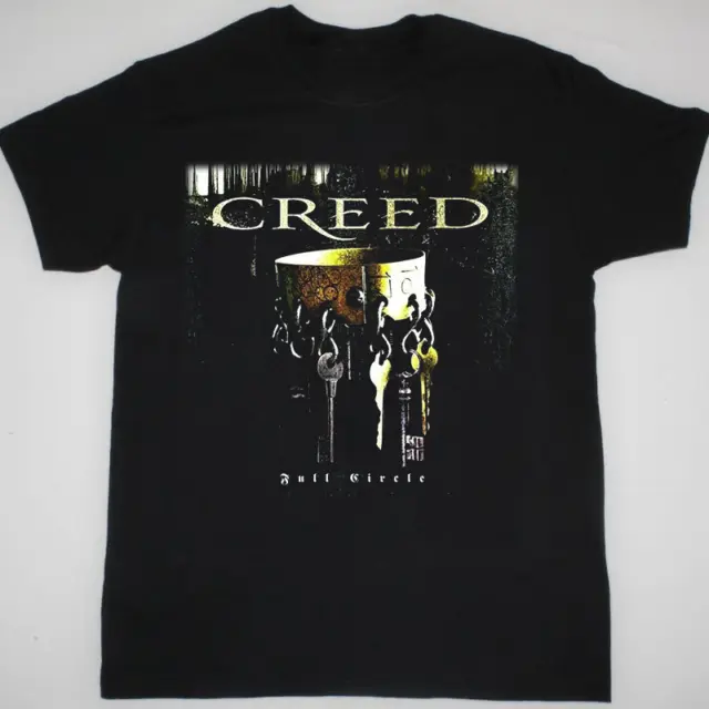 NEW Creed - Full Circle Short Sleeve Cotton Black All Size Shirt VC1570