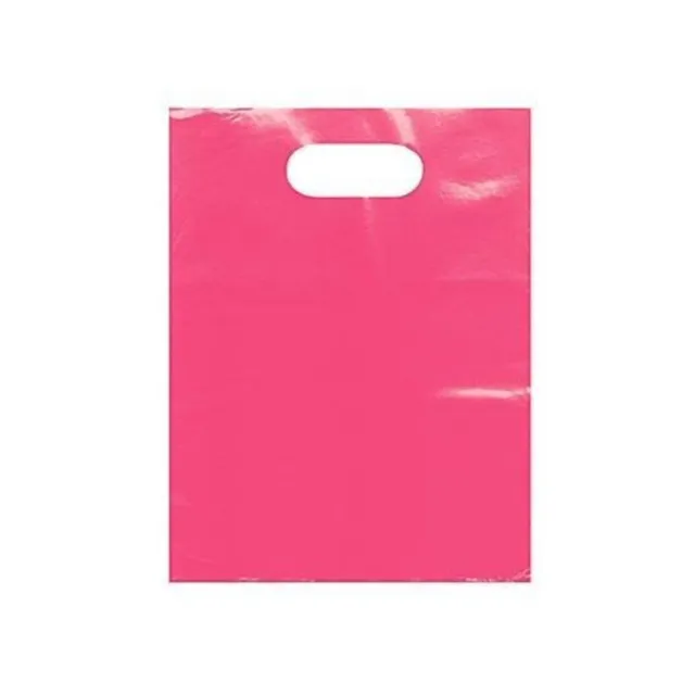 MT Products 9" x 12" Pink 1.25 Mil Plastic Merchandise Bags - Pack of 25