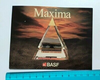 Autocollant Basf Compact Cassette Timbre Vintage 80s Original 