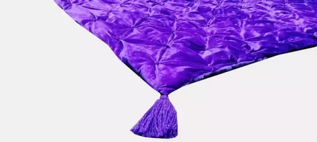 Edredón de terciopelo púrpura vibrante, edredón de lujo púrpura vibrante,... 3