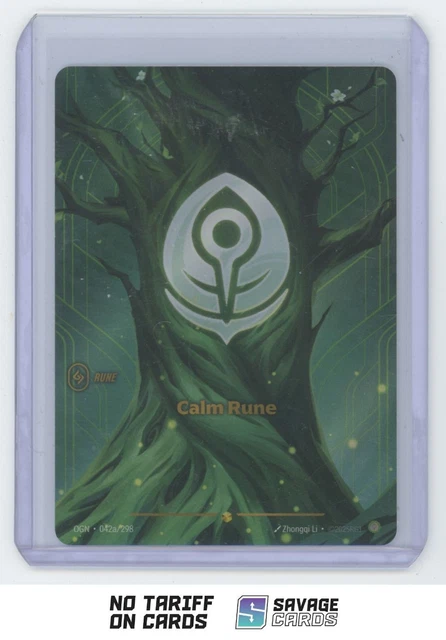 2025 RIFTBOUND LEAGUE Legends OGN Showcase Alt Art Calm Rune #042A/298 ...