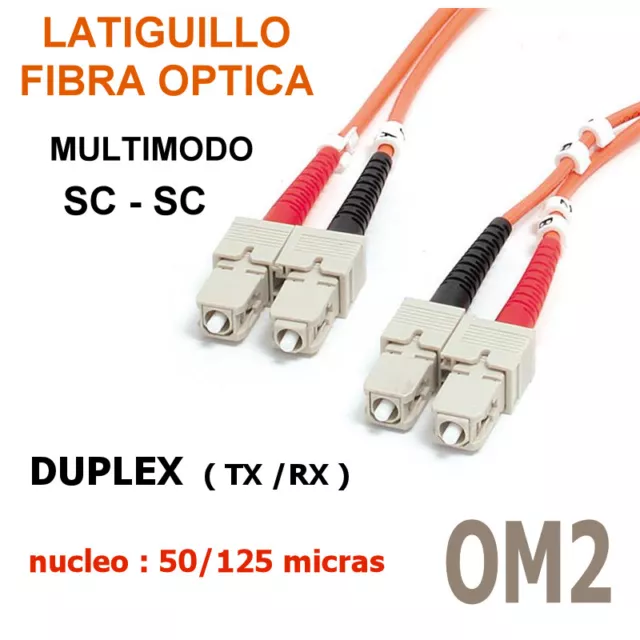 Latiguillo Cable Fibra Óptica de 2 Metros Aprox. Nuevo a Estrenar