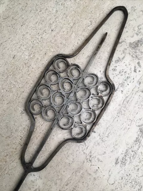 Wrought Iron Wall Sconce Candle Holder Norway Swirl Design Vintage Hand Forged