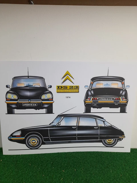 Poster Haute Qualité DS Citroën Vintage - Format 45x60 Cm, Neuf