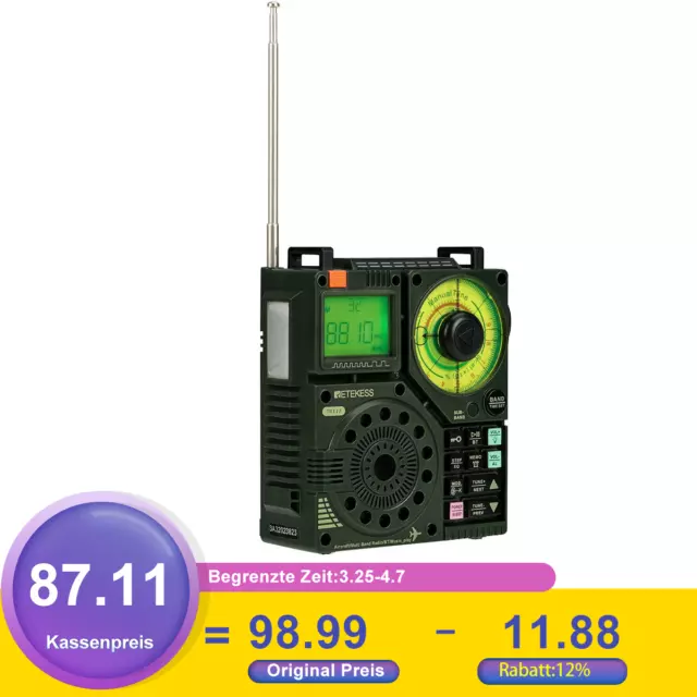 RETEKESS TR112 DSP Display Digitale Multibanda Compatibile Bluetooth Radio