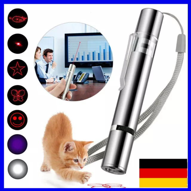 3 in 1 Multi Function Premium Cat Toy Laser Pointer USB Charging LED Torch Light