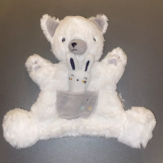 Doudou Marionnette Ours Blanc Avec Bebe Simba Toys Kiabi