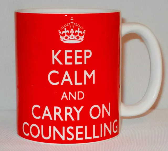 Keep Calm & Carry On Counselling Mug Can Personalise Counsellor Therapist Gift