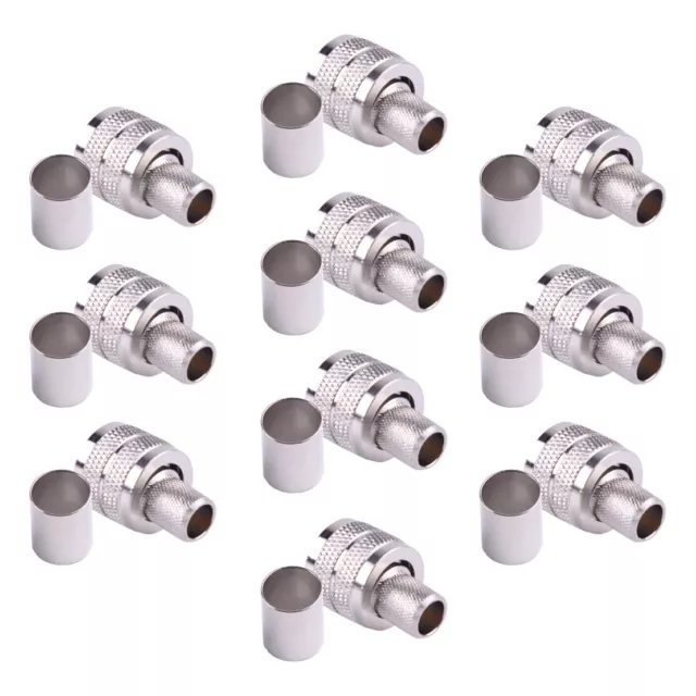 10pc Male UHF PL-259 Crimp Converter Connectors Fit for RG8 RG213 RG214 Cable jy