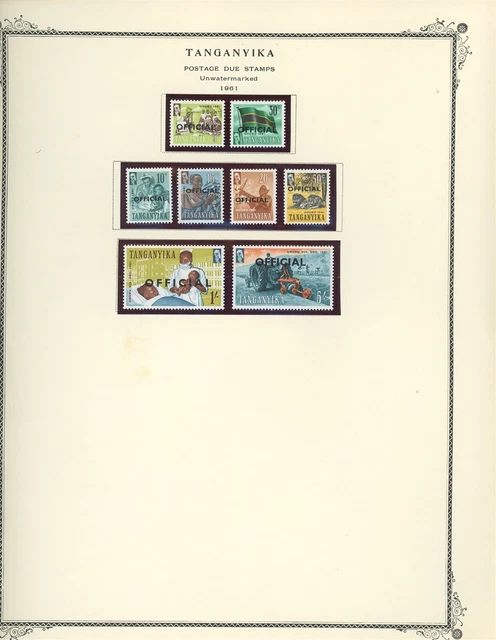 TANGANYIKA Album Page Lot #143 - SEE SCAN - $$$
