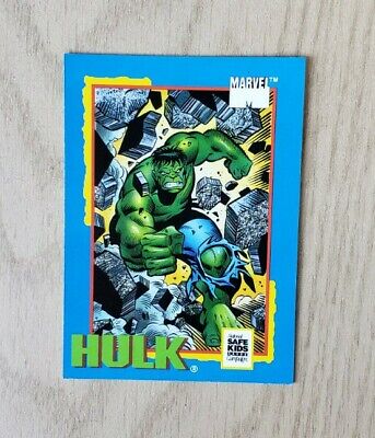 1991 Marvel Impel Trading Card  Halloween Treats Hulk Keep Kids Safe